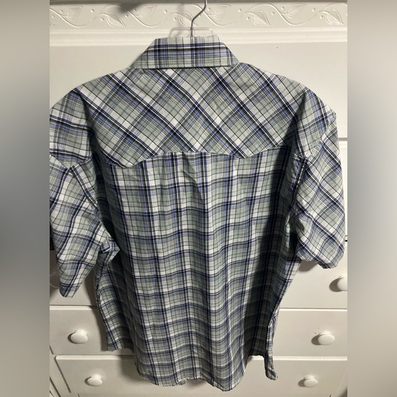 Wrangler Wrancher mens Shirt Pearl Snap size Large - Picture 2 of 7